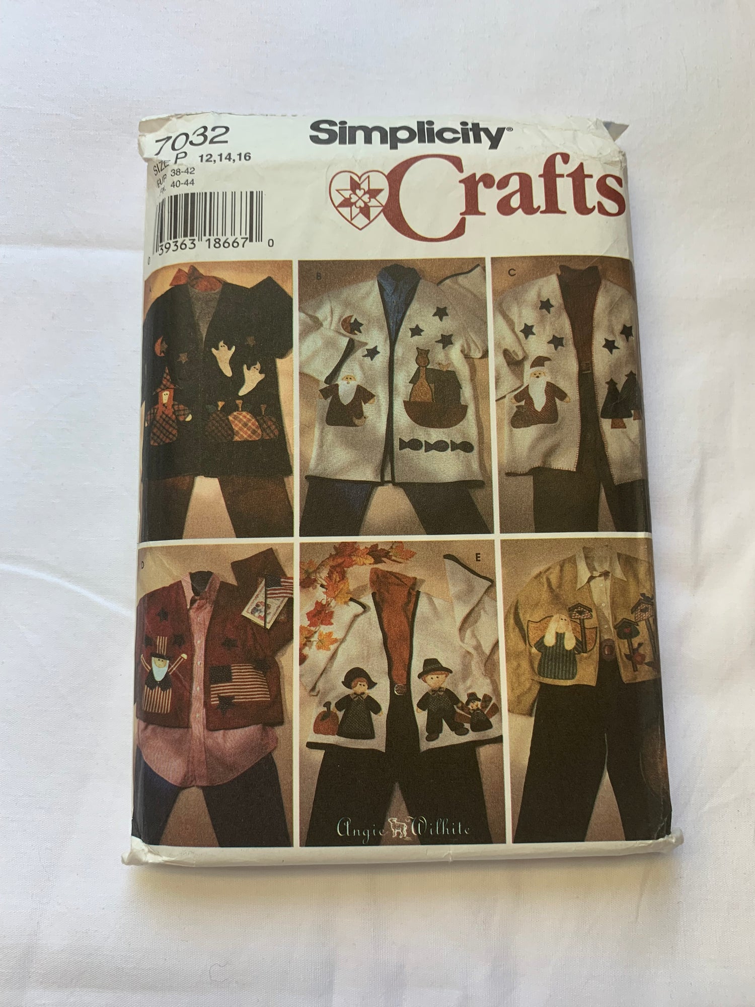 Simplicity Sewing Pattern 7032 Misses' Jackets, Two Lengths, Appliques, 3 Variations, Long Sleeves, Size 12-16, Uncut, Vintage 1996