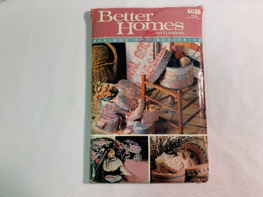 Butterick Sewing Pattern 6656 Crafts, Nine Boxes, Three Shapes, Three Sizes, Round, Oval, Heart, Uncut, Vintage 1988
