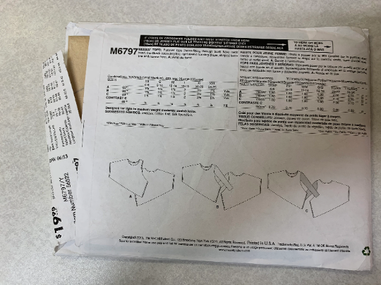 McCall's Sewing Pattern M6797 Misses' Tops, Short/Long Sleeves, Pullover, Loose-Fitting, Draped, Neck Band, Size 4-14, Cut, 2013