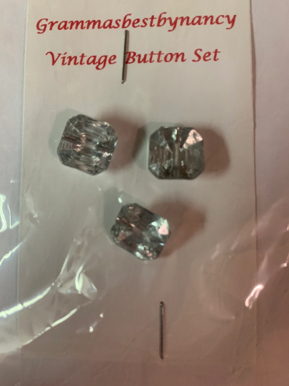 Vintage 9 Cards of Buttons, Yellow, Metal, Toggles, Crystal, Brown, White, (Envelope #2