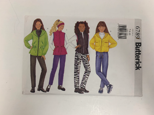 Butterick Sewing Pattern 6789 Girls' Jacket, Vest, Pants, Headband, Lo –  grammasbestbynancy