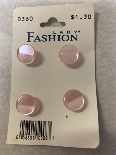 Vintage Lady Fashion Buttons, Shank, White, Flat, White/Peach Hearts, Various Sizes, Shiny, Sewing, Scrapbooking, Crafts, Round, 12mm