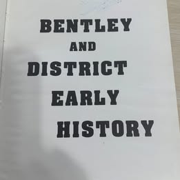 Bentley And District Early History Book