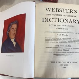 Vintage 1949 Webster's Unabridged Dictionary