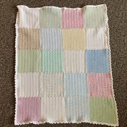 Hand Crocheted Baby Afghan, New, Never Used, 40 x 32 inch