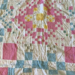 NEW Baby/Toddler Flannelette Quilt, 59 x 27 Inches, Pink, Blue