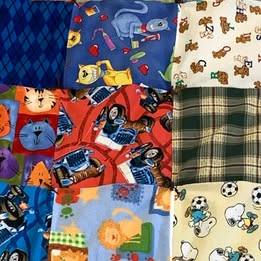 Home Made Homesteader Quilt, Boy Themed, Patch Quilt 80" long 68" Wide, Patch Work