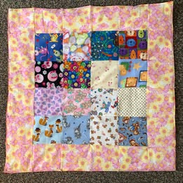New Baby Floor Mat, Crib Quilt, Blanket, New Flannel Blanket 33 x33 inches