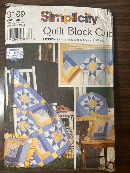 Simplicity Sewing Pattern 9169 Crafts, Quilt Block Club, Shirley Botsford Design, Wall Quilt, Pillow, Valance, Uncut, Vintage 1981
