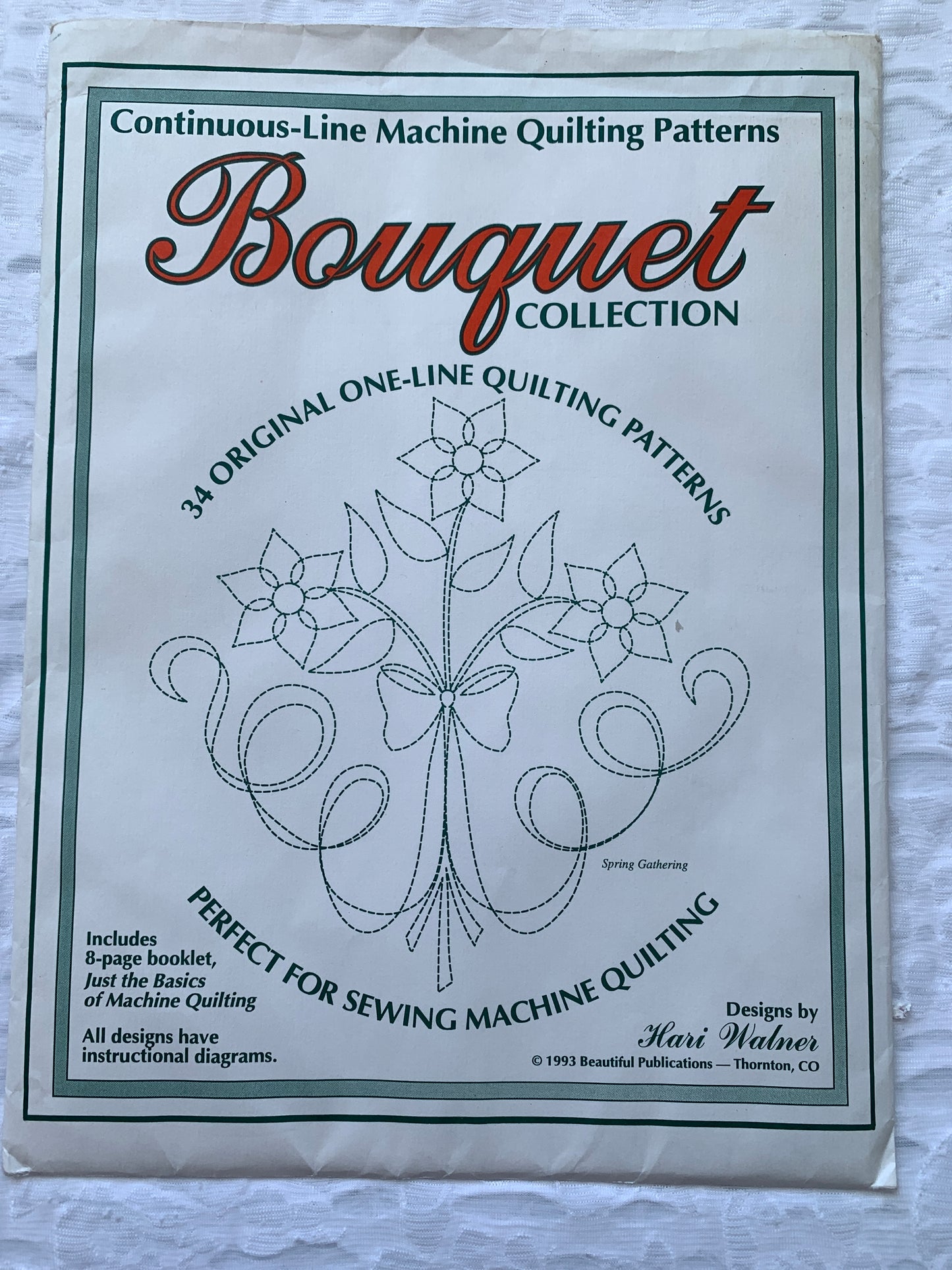 Bouquet Collection Machine Quilting Patterns, Hari Walner, 34 Quilting Patterns, 1993
