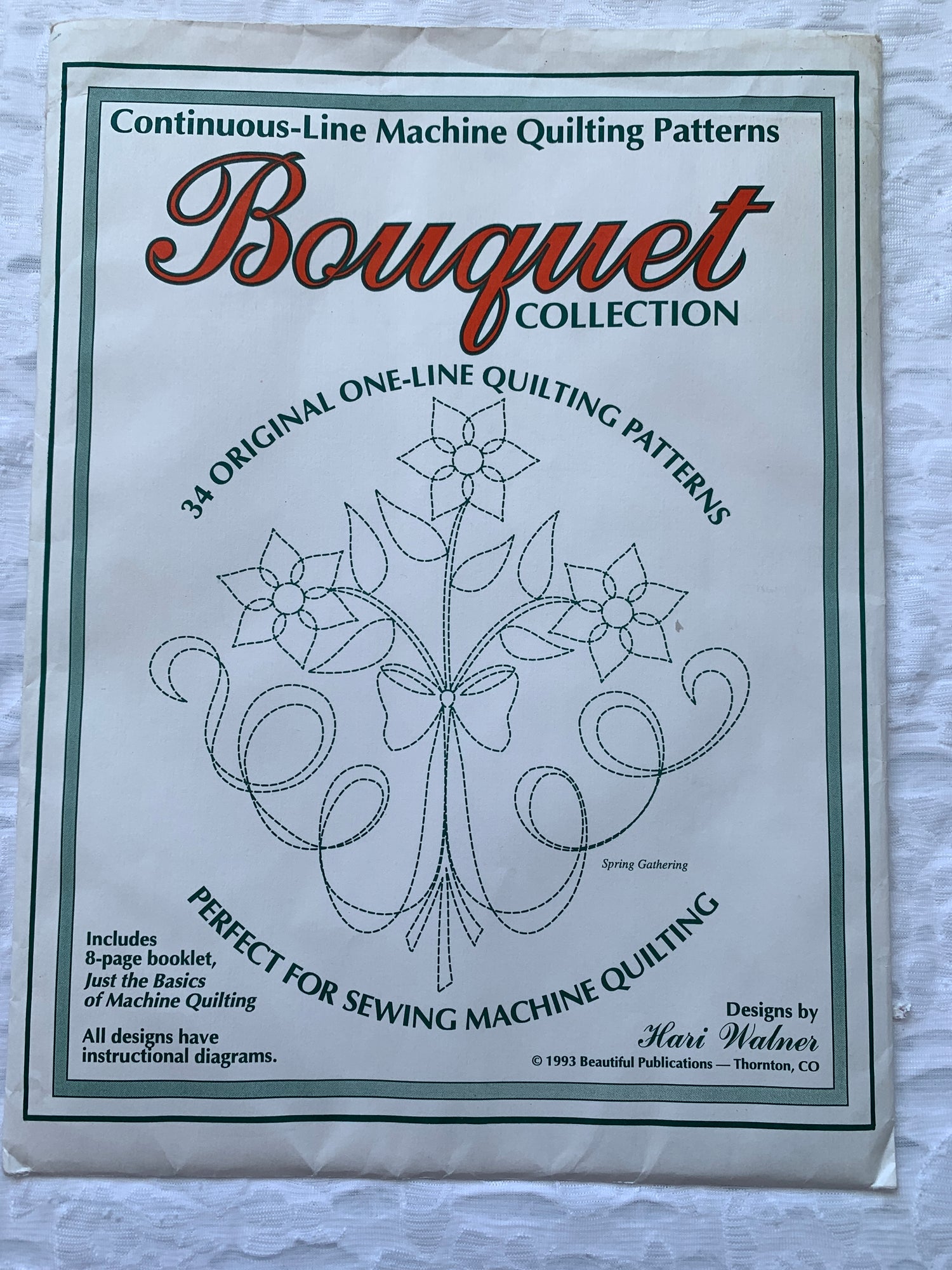 Bouquet Collection Machine Quilting Patterns, Hari Walner, 34 Quilting Patterns, 1993