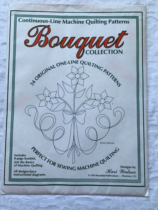 Bouquet Collection Machine Quilting Patterns, Hari Walner, 34 Quilting Patterns, 1993