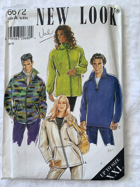 Simplicity Sewing Pattern 6672 Misses' Coat, Jacket, Long Sleeves, Zipper Front, Pockets, Size 34-52, Uncut, 2009