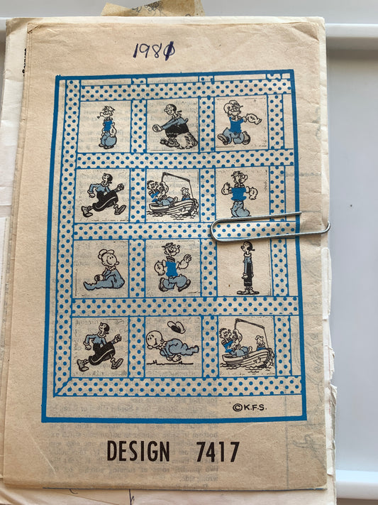 Alice Brooks Design, Popeye Family Quilt Pattern, Stencils,
