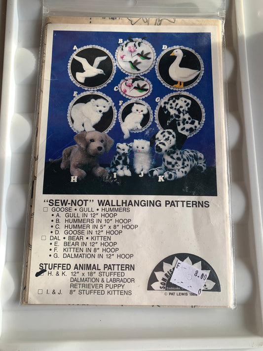 Son Rise Soft Craft Wall hanging Animal Pattern Dalmation, Labrador Retriever Puppy, Size 18 x 12", Uncut, Vintage 1981