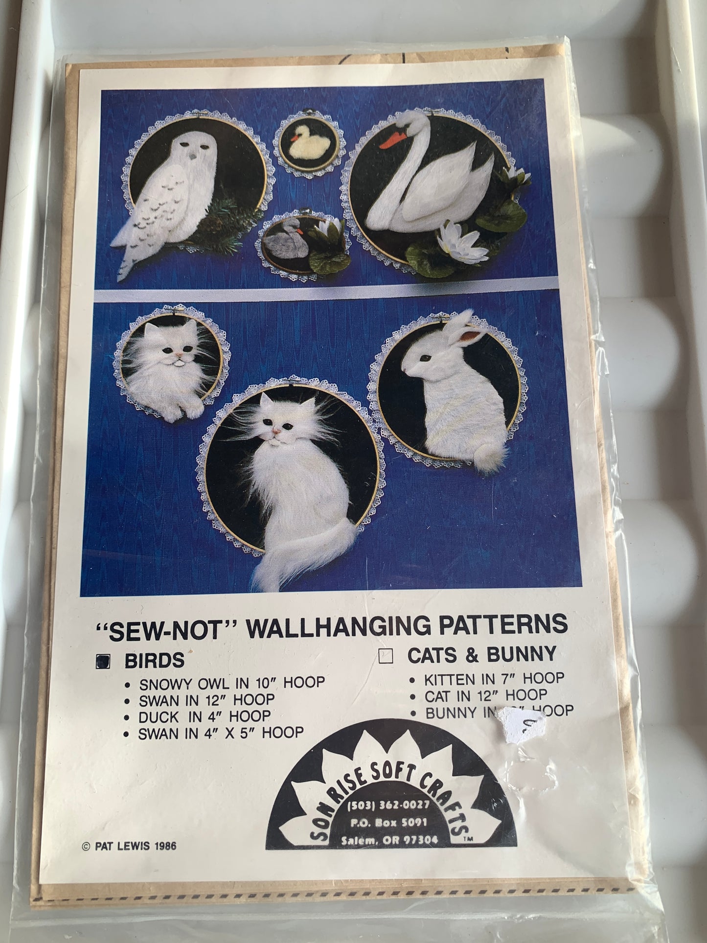 Son Rise Soft Craft Wall Hanging Animal Pattern Birds, Snowy Owl, Swan, Duck, Swan, Various Sizes, Uncut, Vintage 1981