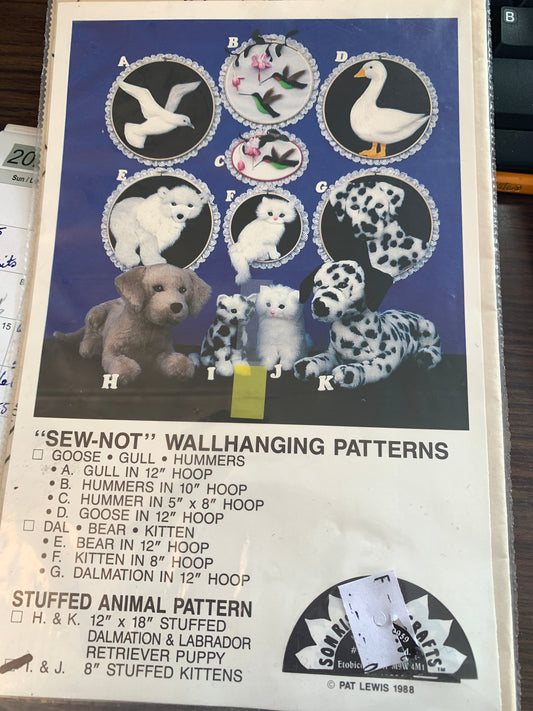 Son Rise Soft Craft Stuffed Animal Pattern I, Kittens Size 8 Inches, Uncut, Vintage 1981