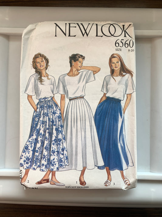 Simplicity New Look Sewing Pattern 6560 Misses' Skirts, 3 Variations, Size 8-20, Uncut, 2006