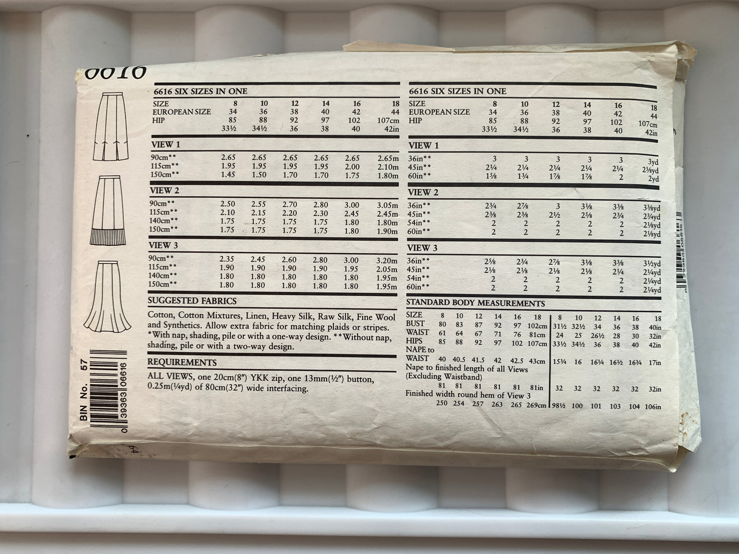 Simplicity New Look Sewing Pattern 6616 Misses' Skirts, 3 Variations, Size 8-20, Uncut, 2006