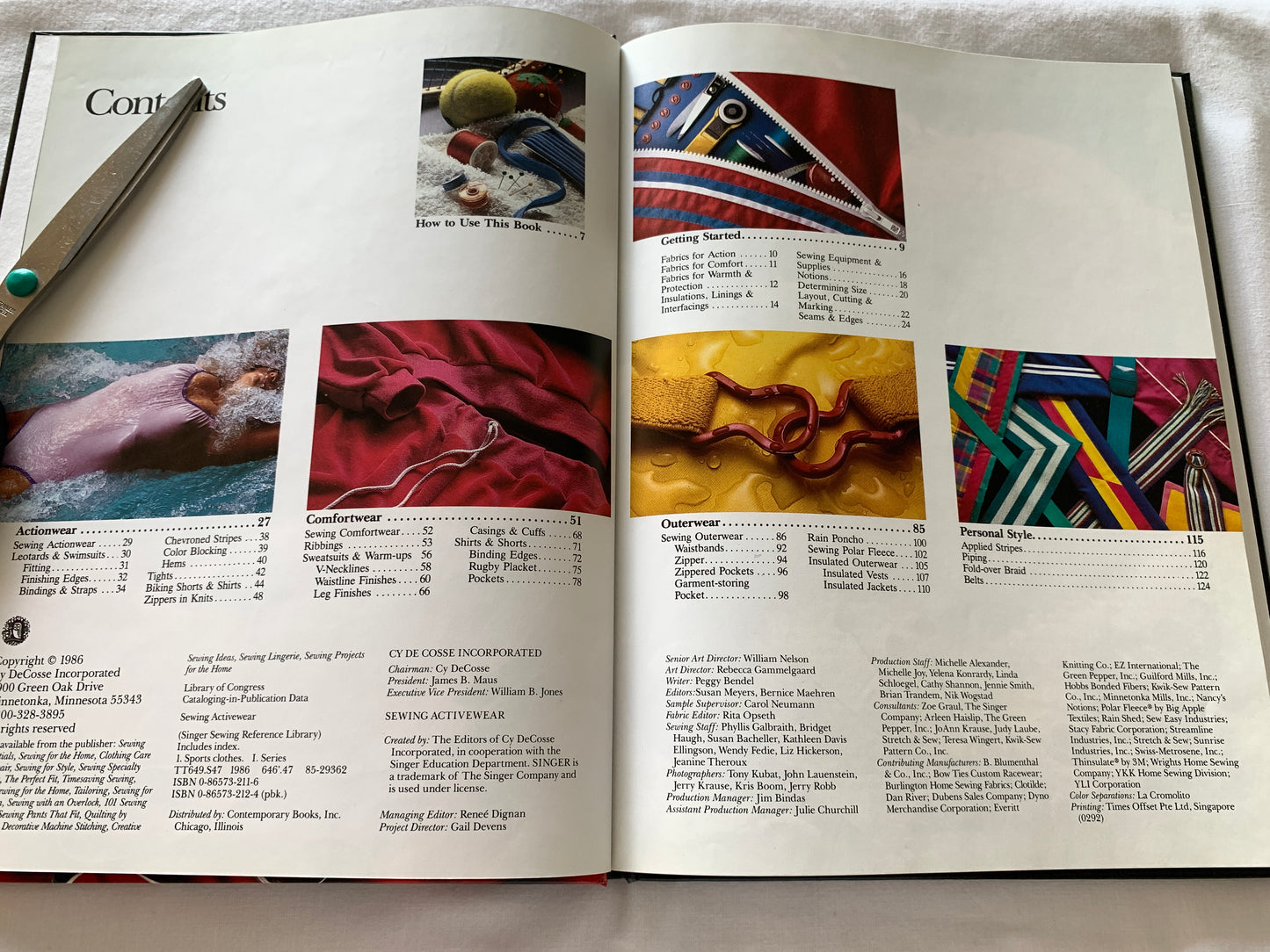 Singer Sewing Activewear, Reference Book, Leotards, Swimwear, Jacket, Vests,