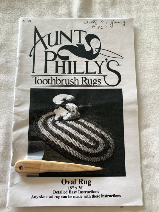 Toothbrush Rugs, Aunt Philly's, Oval Rug, Pattern Instructions