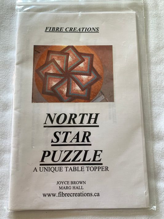 Quilted Table Topper, North Star Puzzle, Joyce Brown, Marg Hall, Pattern, Instruction