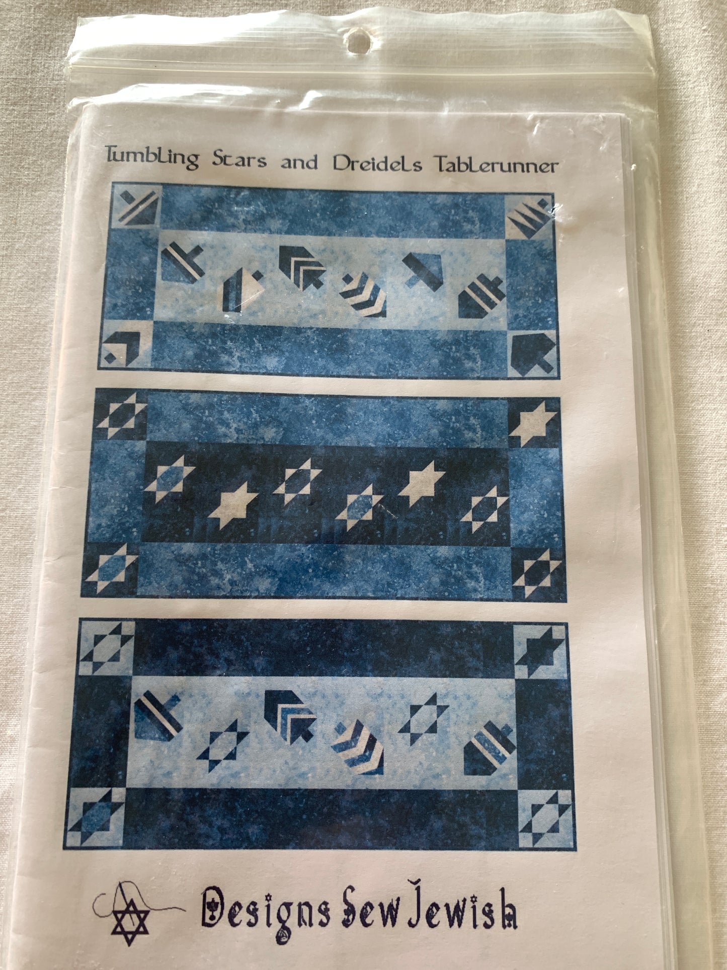 Table Runners, Tumbling Scars and Dreidels, Designs Sew Jewish, Stonehenge