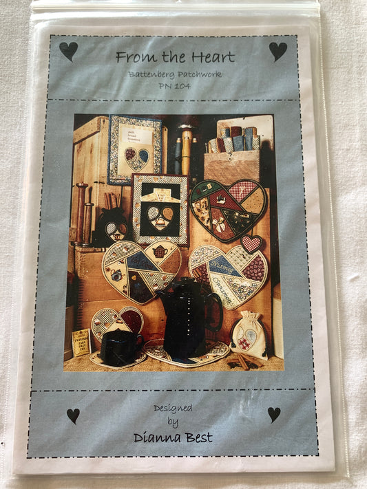 Wall Hanging, From the Heart, Battenberg Patchwork, Dianna Best, Youngman Hughes Ent.