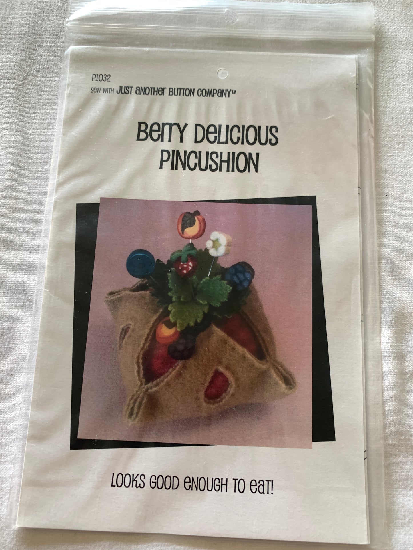 Berry Delicious Pinch Cushion, Just another button Company,
