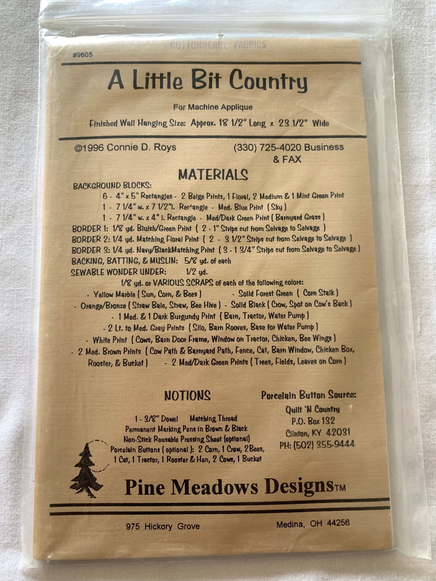 Wall Hanging, A Little Bit Country, Pine Meadows Designs, Connie D. Roys, Red Barn