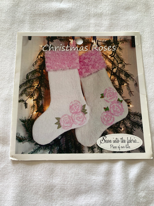 Christmas Roses Stockings, 18 Inch Stocking Pattern, 2016