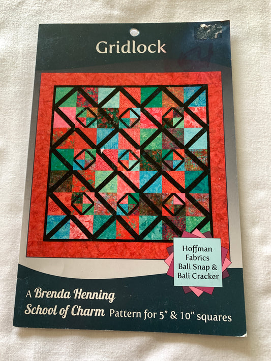 Quilted Blanket, Gridlock, Brenda Henning, School of Charm,