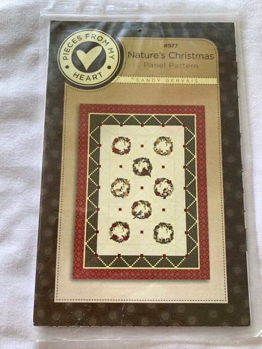 Wall Hanging, Nature's Christmas, Sandy Gervais, Table Topper, Winter 48 x 64 Inches