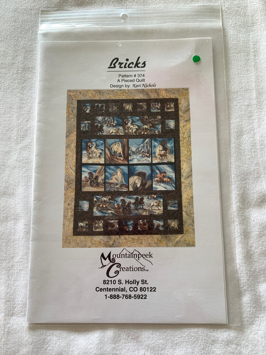 Quilted Blankets, Bricks, A Pieced Quilt, Kari Nichols, Mountainpeek Creations 54 x 68 inches