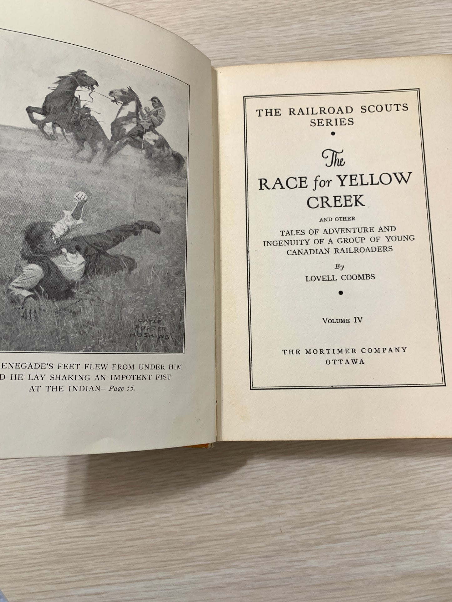 The Race For Yellow Creek, The Railroad Scouts Series, Lovell Coombs, 1933