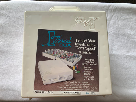 Thread Box, Spool Caddy, Compact, Holds 128 Skinny Spools, Lightweight, Plastic