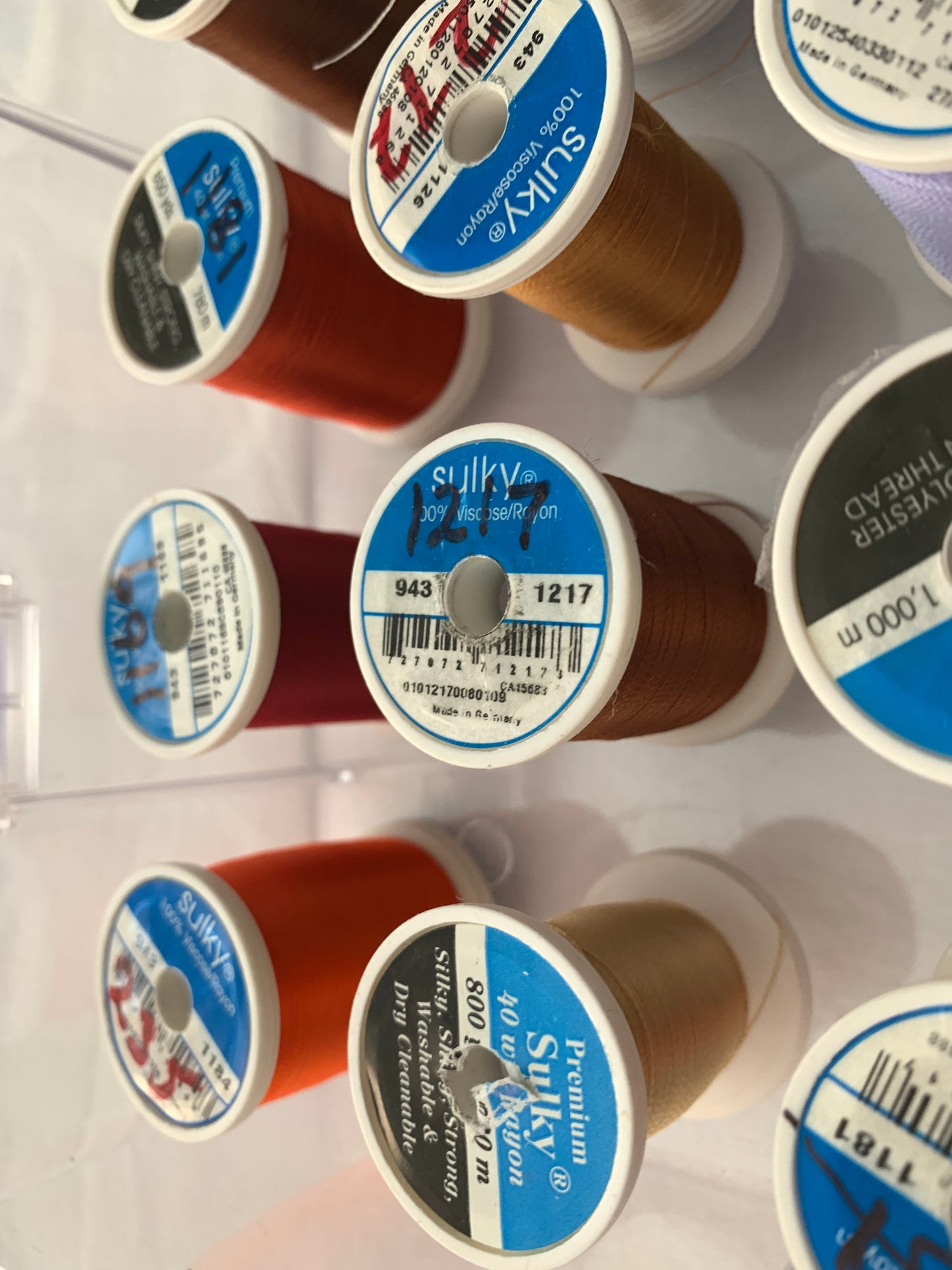 Sulky 100% Viscose Rayon Thread, Used, 30 Spools, Embroidery Thread, 850 Yards
