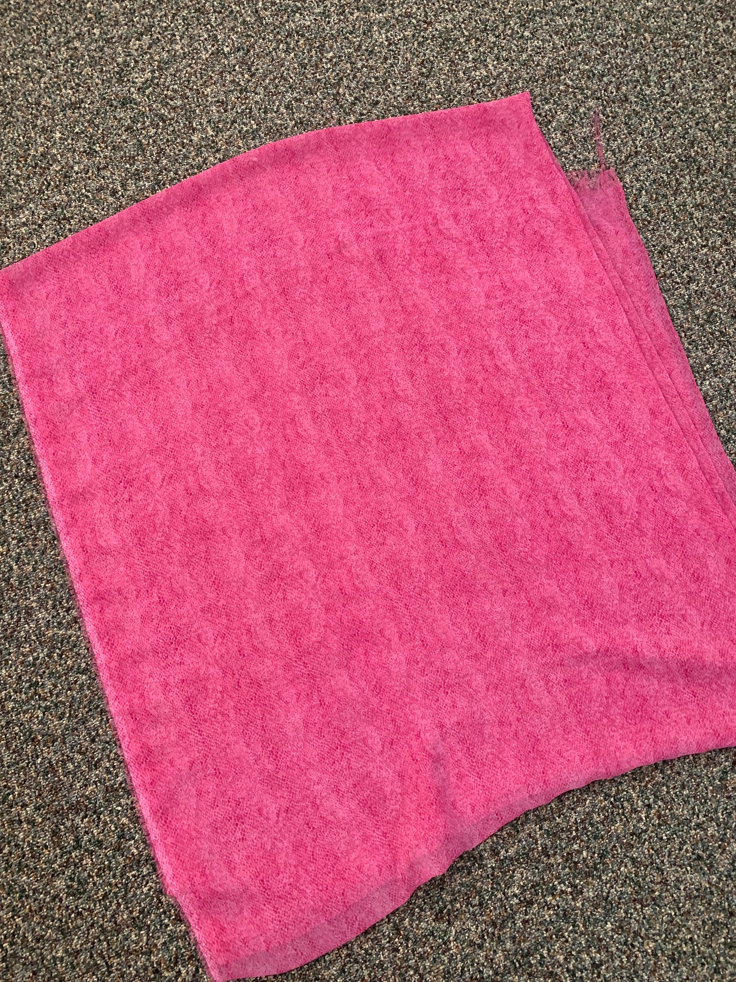 Pink Chiffon 56 x 86 Inches, Silky, See Through, Soft New/Old Stock