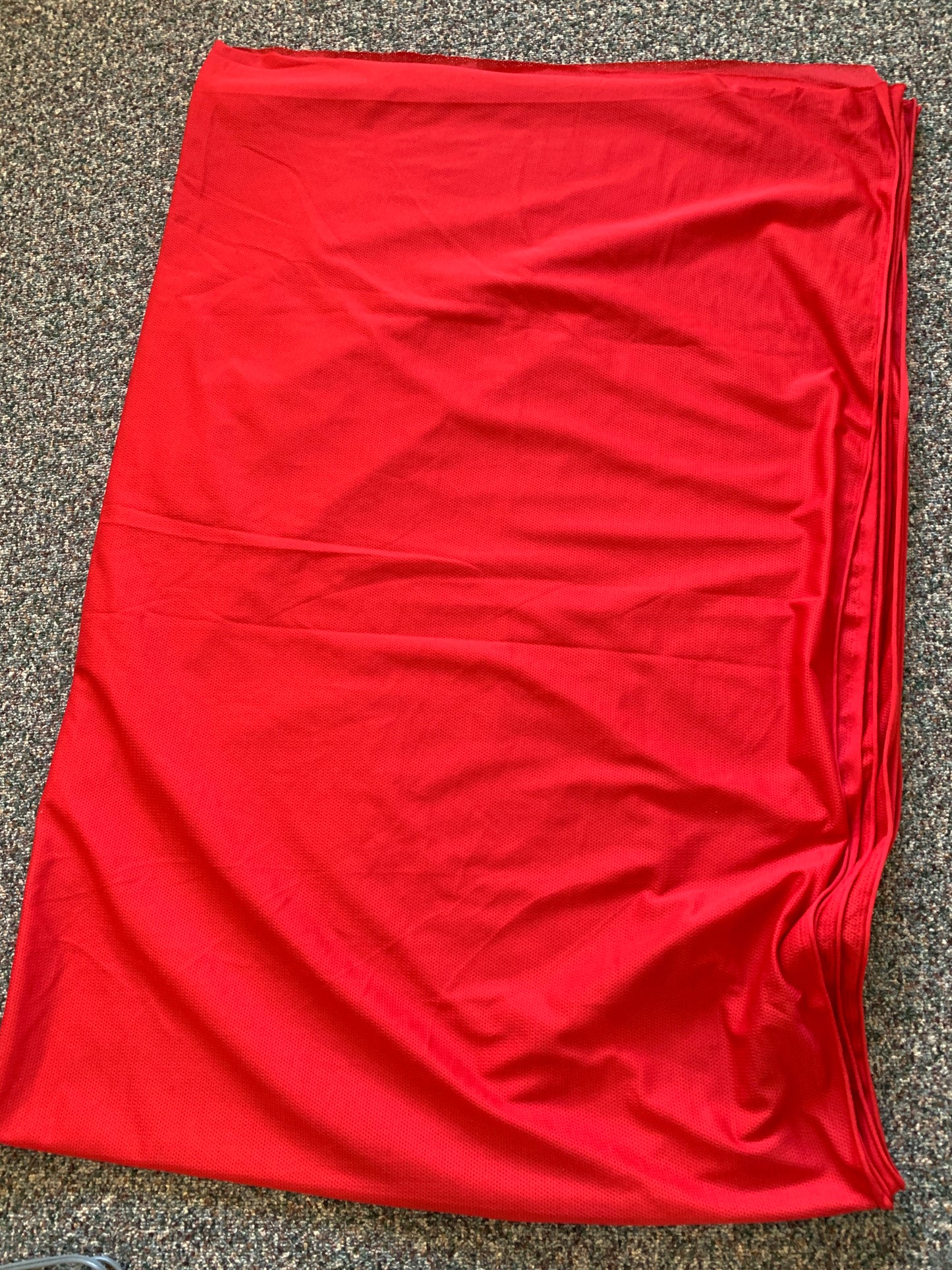 Red 100% Polyester Knit, 60" Wide, 376 Long, New/Old Stock
