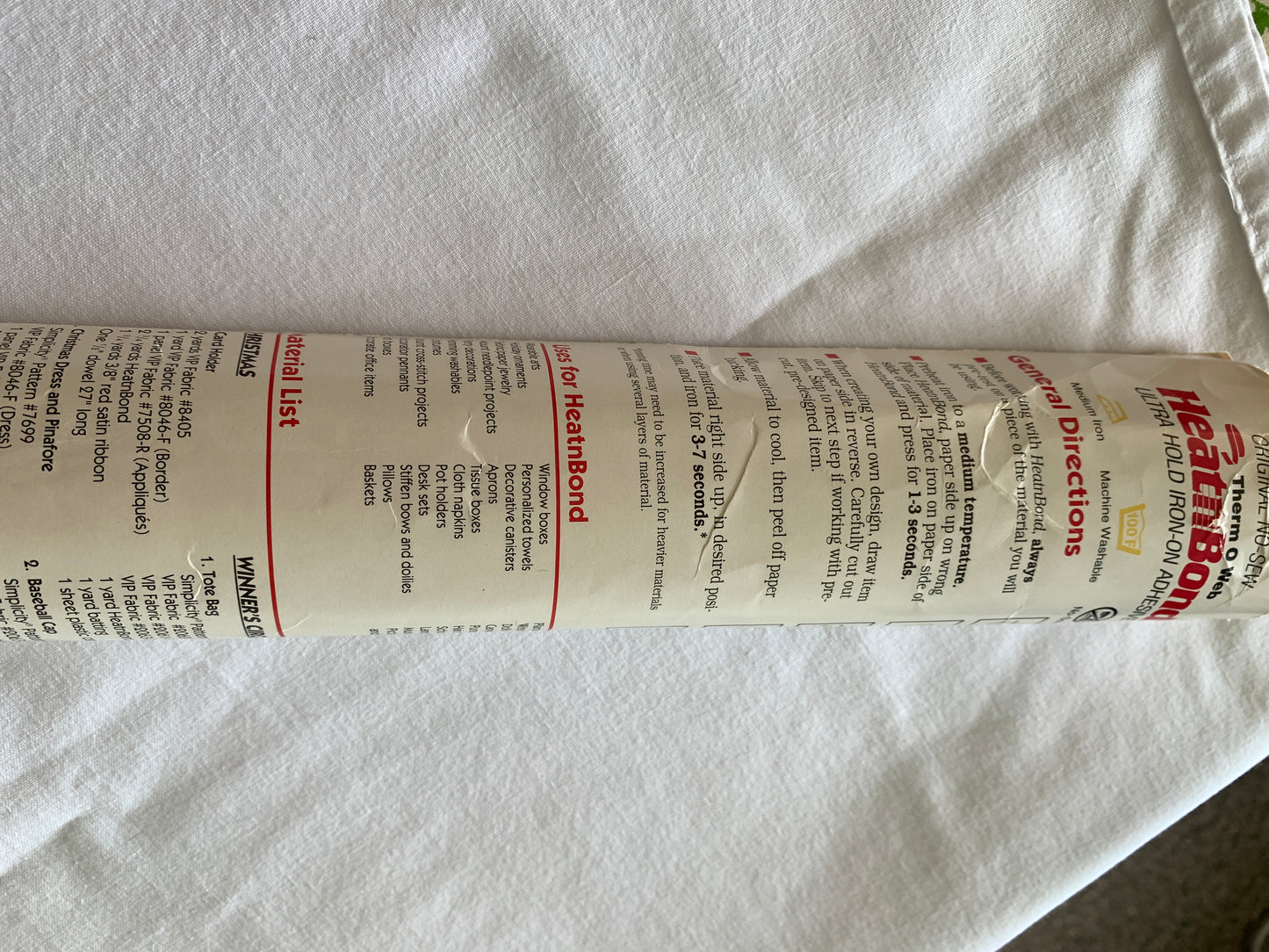 Fusible Interfacing, Iron On, Med/Heavy Weight, Heat Bond,