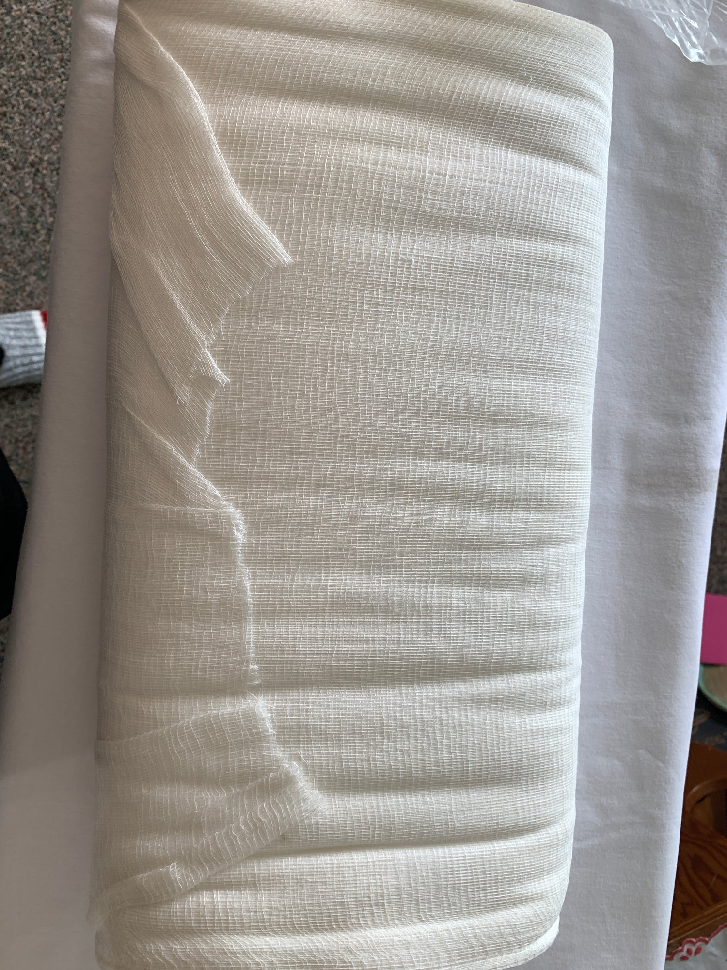 Bolt of Cheesecloth, 34 Inches Wide, Length Is Unknown, White