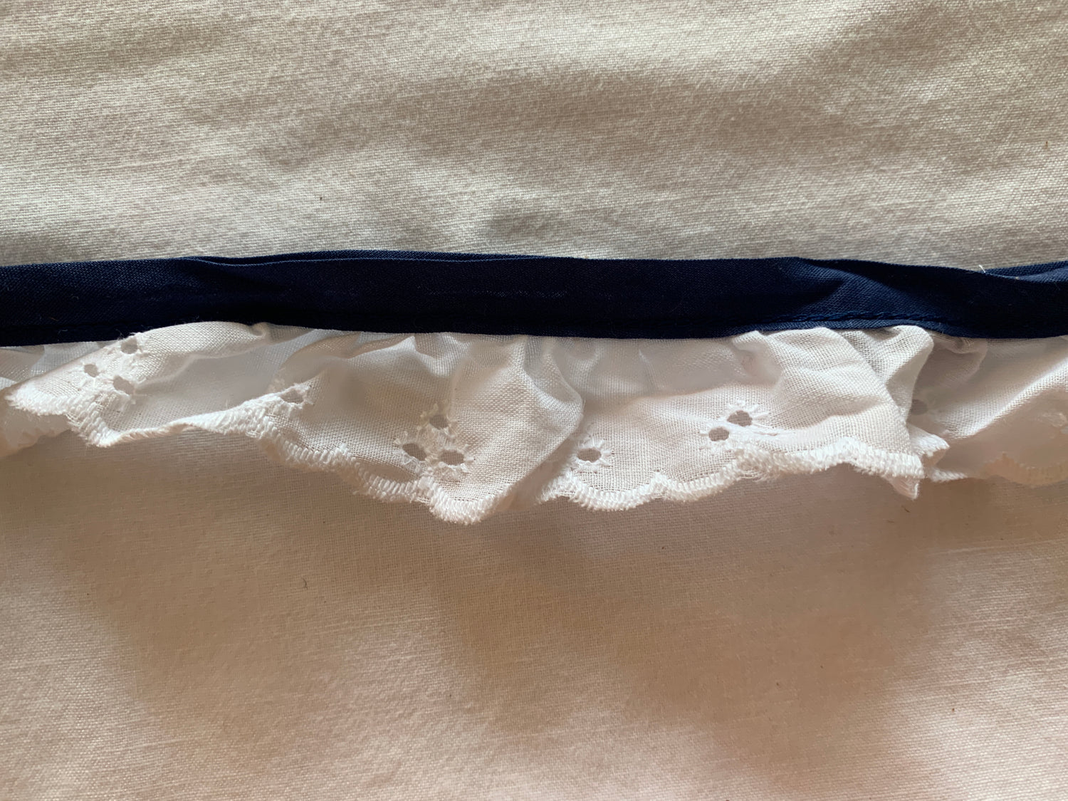 Trim Blue and White, 15 Feet, 1 1/2 Inch Wide, Cotton Trim, Lace, Crafts, Hobbies, Photos. Card-Making, Baby Clothes