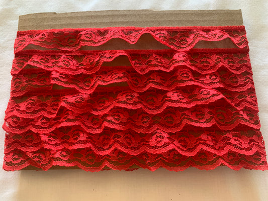 Lace Red, 10 Feet, 1 Inch Wide, Trim, Lace, Crafts, Hobbies, Photos. Card-Making, Baby Clothes