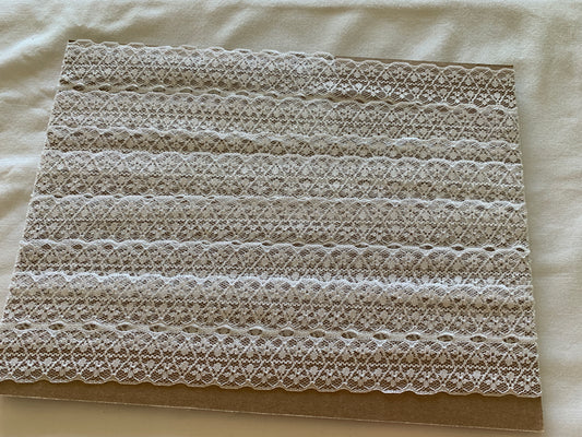Trim White 15 Feet, 2 1/2 Inch Wide, Trim, Lace, Crafts, Hobbies, Photos. Card-Making, Baby Clothes