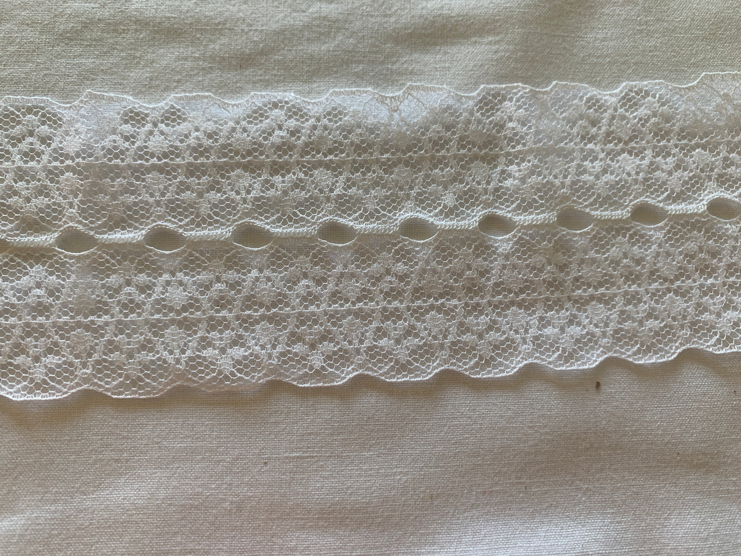 Trim White 15 Feet, 2 1/2 Inch Wide, Trim, Lace, Crafts, Hobbies, Photos. Card-Making, Baby Clothes
