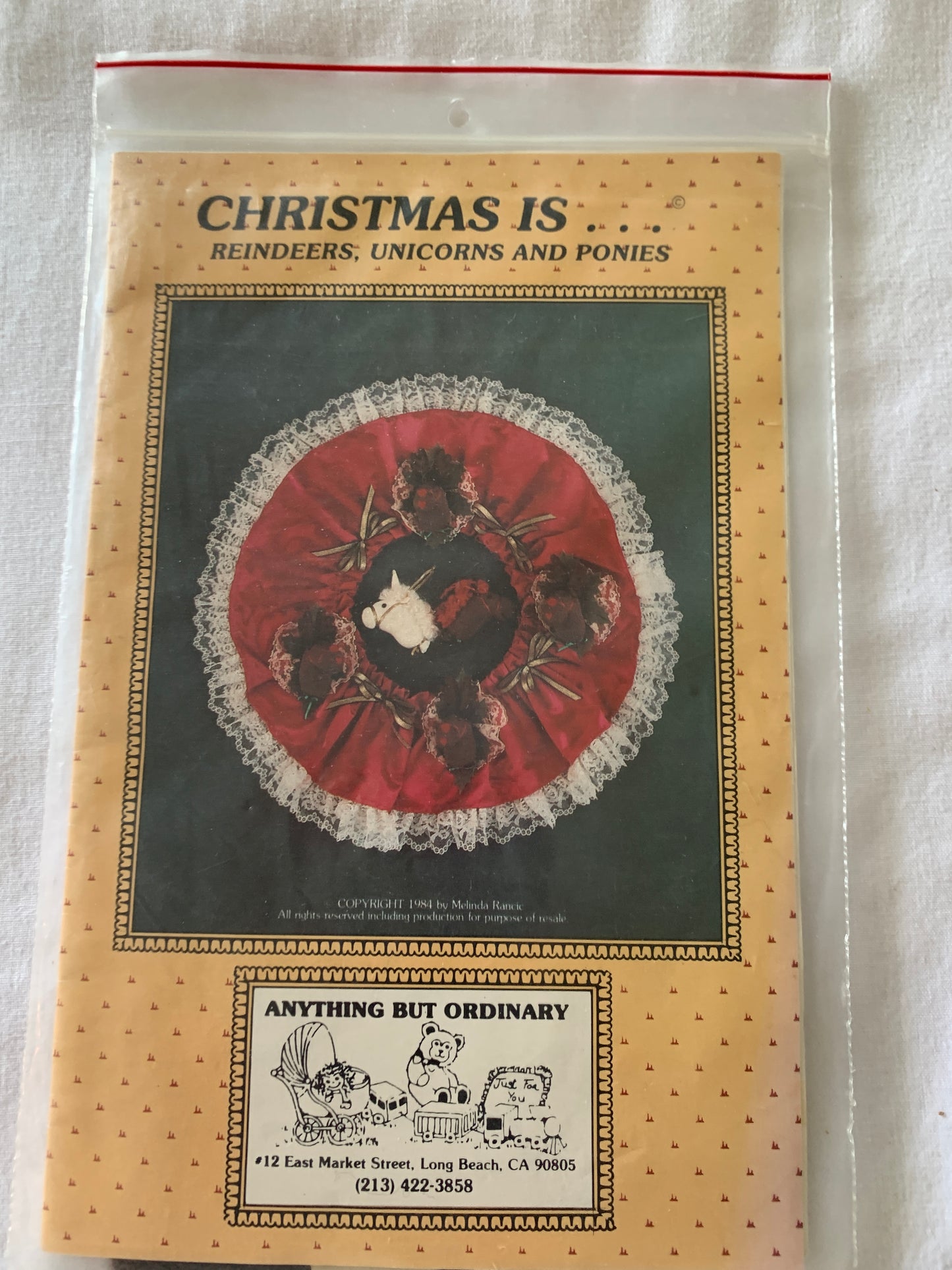 Wall Hanging, Christmas, Reindeers, Unicorn, Ponies, Instructions Only