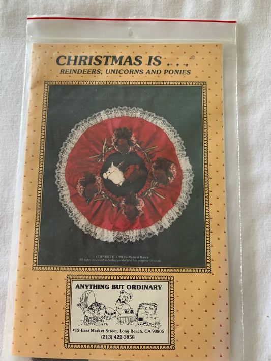 Wall Hanging, Christmas, Reindeers, Unicorn, Ponies, Instructions Only