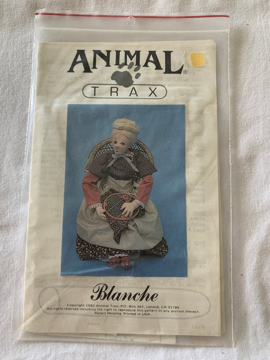 Animal Trax Blanche Doll Pattern, Marie White, Instructions Only, 1982
