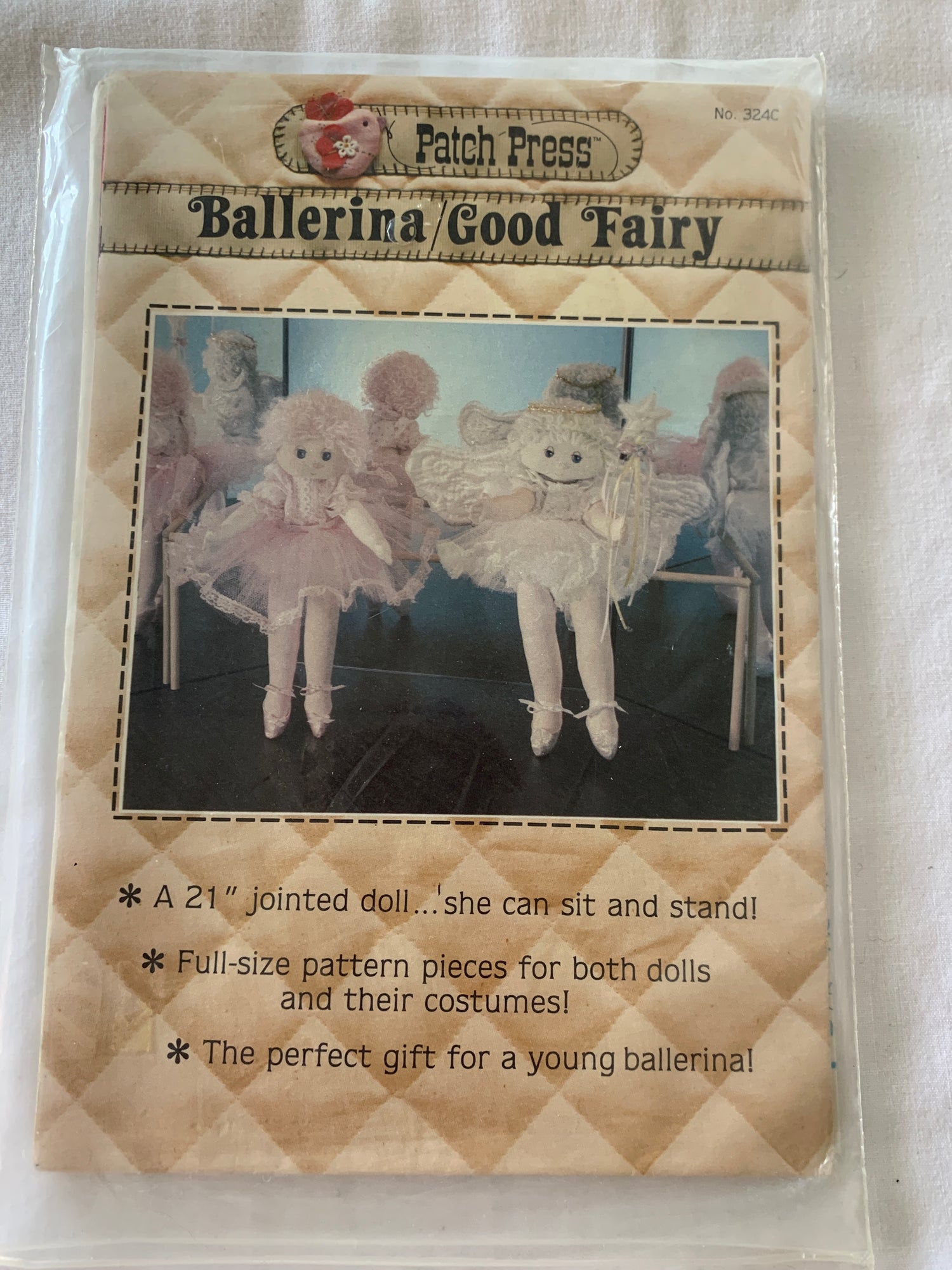 Patch Press Ballerina/Good Fairy, Jointed Doll, 