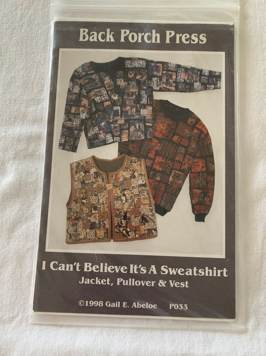Back Porch Press, Jacket, Pullover, Vest, Gaile Abeloe, 1998